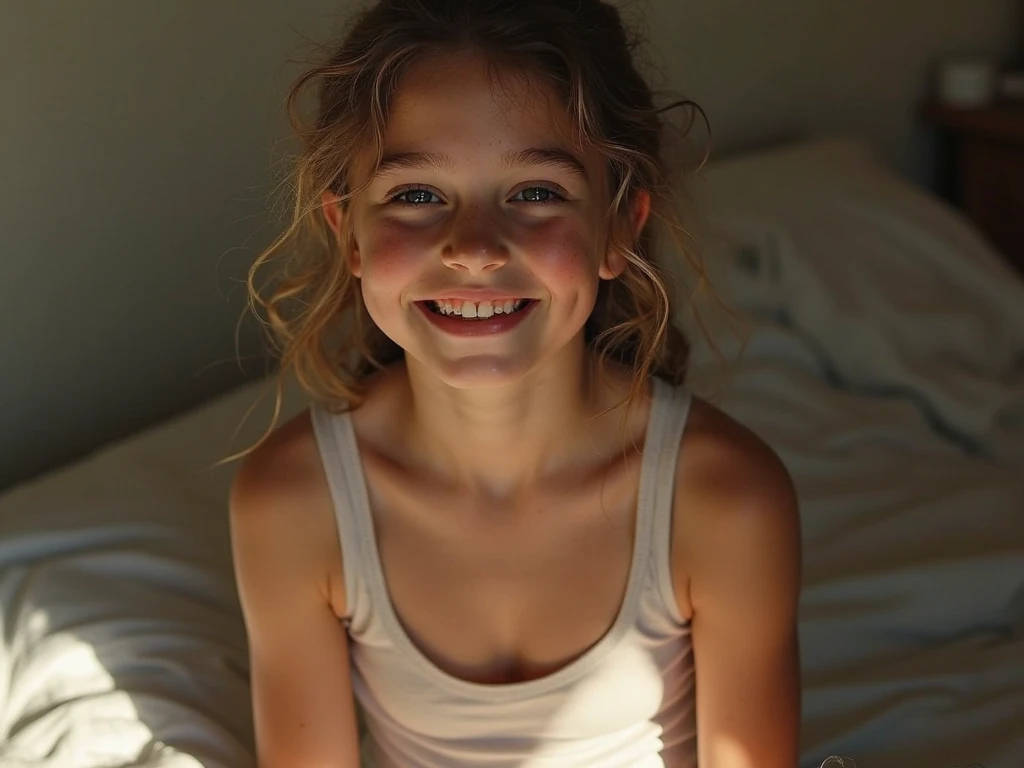 Nsfw, (skinny body:1.3)、(smile:1.5)、(The girl is .:1.5), masturbation