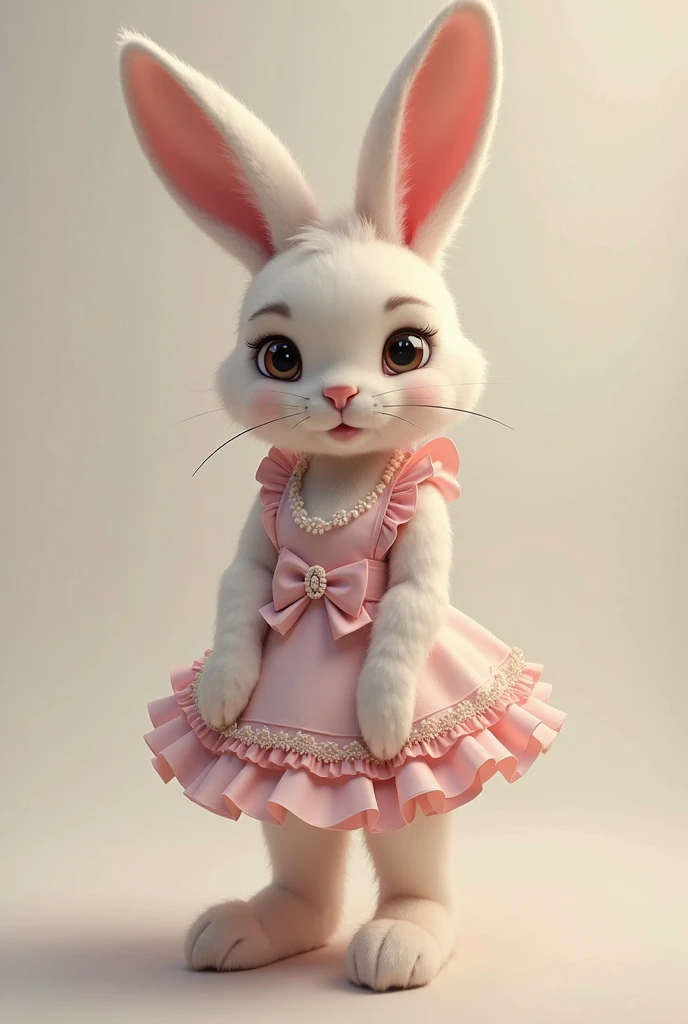 Rabbit personification、Wearing a bunny girl costume、Beautifully detailed fur、Flexible body、Beautifully detailed face and body