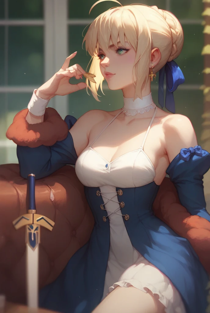 8K、The highest quality of photorealistic RAW photos。1.4)1人,(Caucasian girl werewolf) Personification of super beautiful small-breasted wolves(lifelike face) Wolf personification ,Blonde short bob,Maid long skirt,Black and white maid costume,golden decoration beautiful expression super high resolution smile precise details realistic skin,enticing,red claw,Beautiful Wolf Eyes,Holding a dagger,Wolf ears,