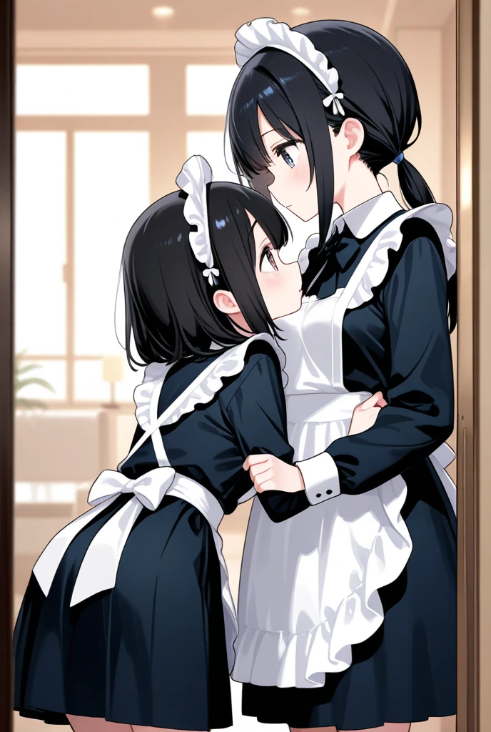 Mother,Married women,apron,Hair tied up,Braid,Black Hair,kind