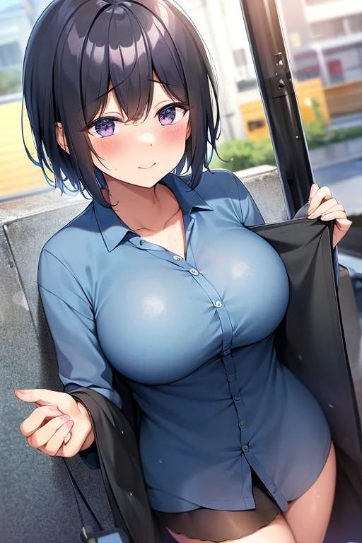 (masterpiece:1.2), (highest quality:1.2),, Curvy but slender body, adult woman、perfect eyes, perfect face,The exact number of fingers、Exact number of legs、Exact number of arms、bangs, perfect lighting, 1 girl,,(policewoman), milk、long nipplereasts、bg breasts(erect nippleook、restrainonworkocks、detd outdoor background, compensate, eye shadow, thick eyelashes, fantasy, looking at the viewer, whole body、blue sky、bright and beautiful face、young and white shiny skin,、the best beauty、The most beautiful black hair in the world、thin hair、short hair(inwardly curled hair)、Shining beautiful Bangs、big blue eyes、the most beautiful girl in the world、Very detailed CG, (perfect hands, perfect anatomy),embarrassed look、sexy look、mouth half open、whole body、sexually excitlook、16k、One earring in each ear、Fishts