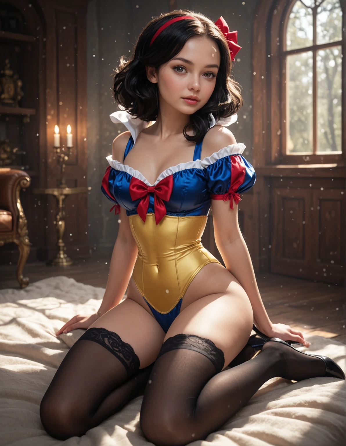 Sexy onlyfans post from ariana grande as snow white. Revealing, alluring, sensual, classic pinup style