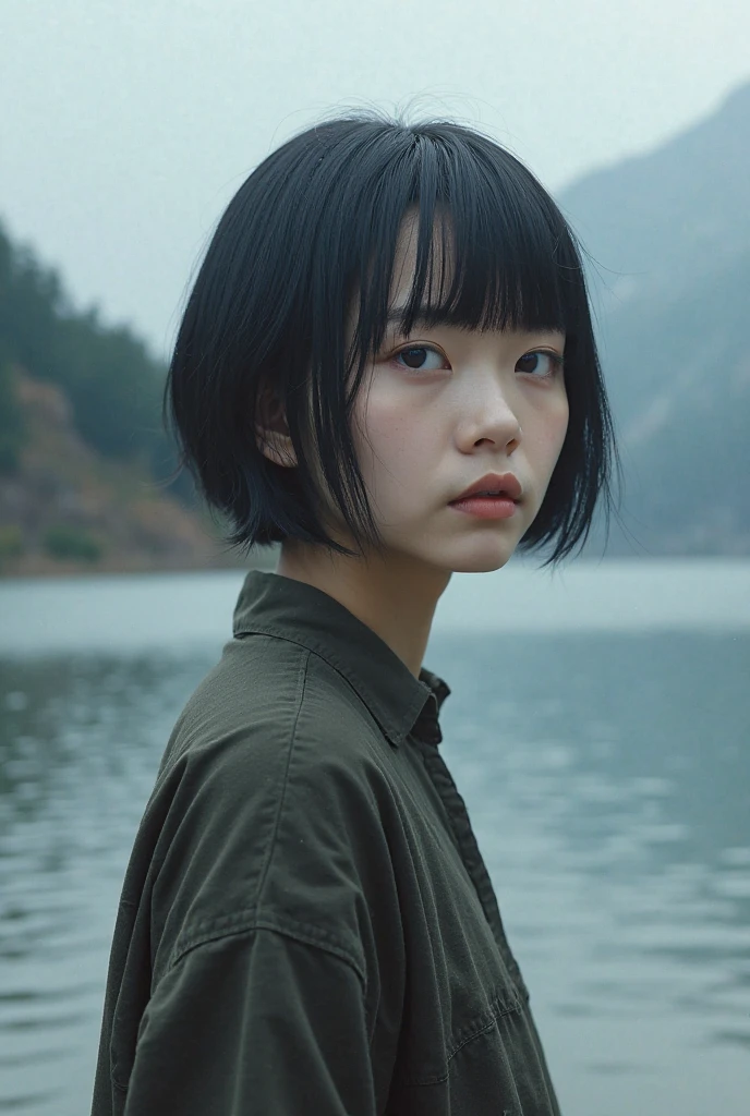 ((((((All Nude))))))((((((((Nipples、pubic hair))))))))1girl in,Very beautiful 16 year old Japan woman、beautidful eyes、cleavage of the breast、I met some colorful birds、the wind、cloudy ash sky、It's raining a little、Body like a model、JumpHigh-level image quality、Top image quality、Looking at the camera、Focus on the eyealdives、shores、I found a cave in the jungle and went inside.