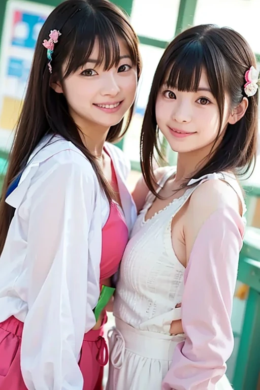 , detailed face, top quality, ultra high resolution, (photorealistic: 1.4), (((detailed facial features)), 8k resolution, Jpop idol, 1 girl, (dark blonde hair: 1.3), (hair volume: 1.3), (hair details: 1.2), (bangs: 1.2), (eye details: 1.2), thin eyebrows, (smile: 1.3), perfect body, slender abs, Curvaceous body, small, NSFW, (red tube top bikini: 1.4), (bar: 1.4), (dark night: 1.5), succubus
