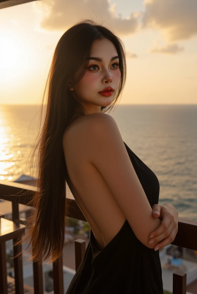 (8k, Best Quality, Masterpiece:1.2), (Realistic, Photorealistic:1.37), Ultra Detailed, Small,1 Girl,Cute,Solo,Beautiful Detailed Sky,Date,(Blush),(Smile:1.15),(Closed Mouth), Small Breasts, Delicate Body、Black Eyes、Neat,Beautiful Detailed Eyes,(ponytail Hair: 1.2), Black Hair,Floating Hair, NovaFrogStyle, Full body, Thin legs, NAKED