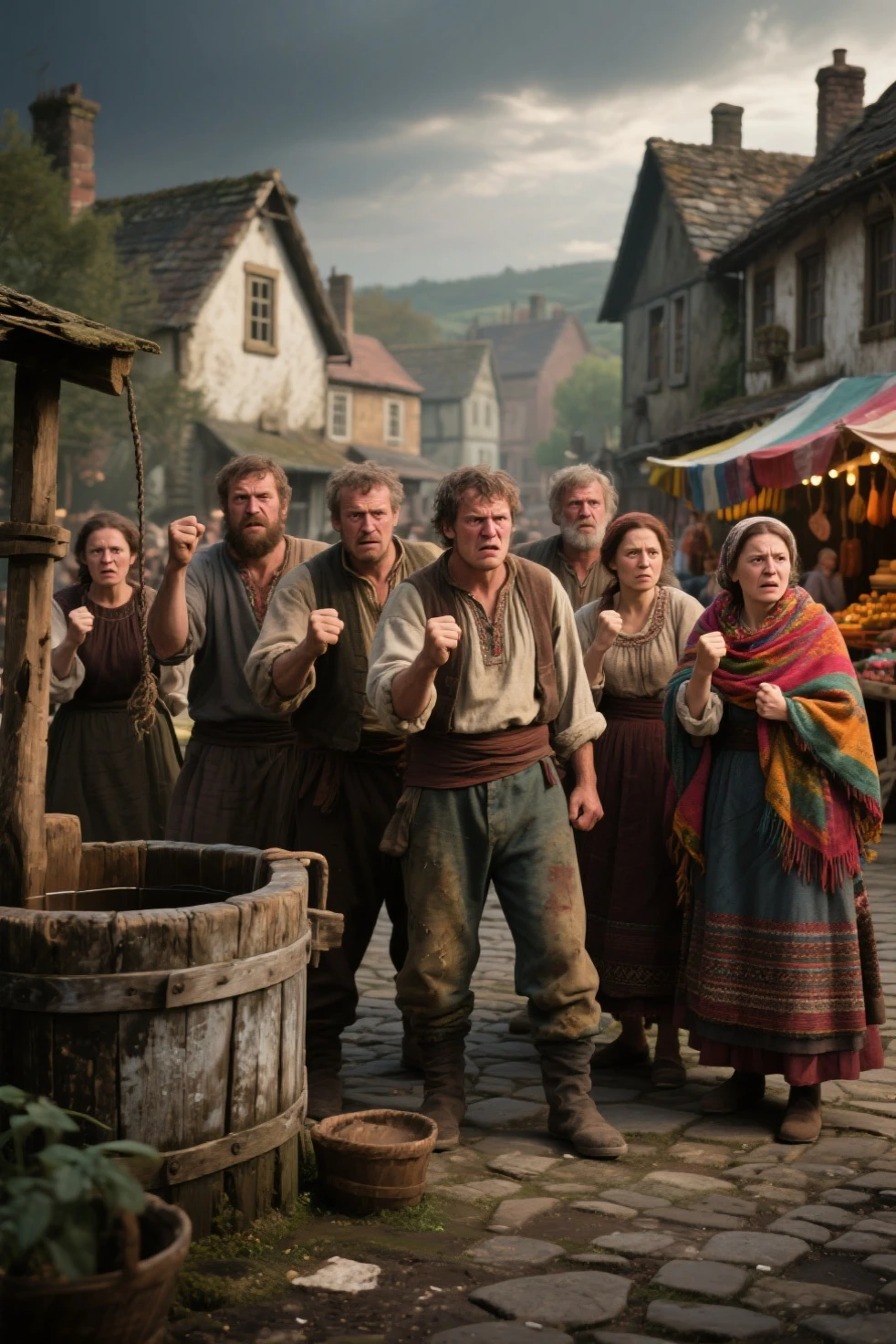 diversity, drunk fantasy characters in a tavern, soft natural lighting
