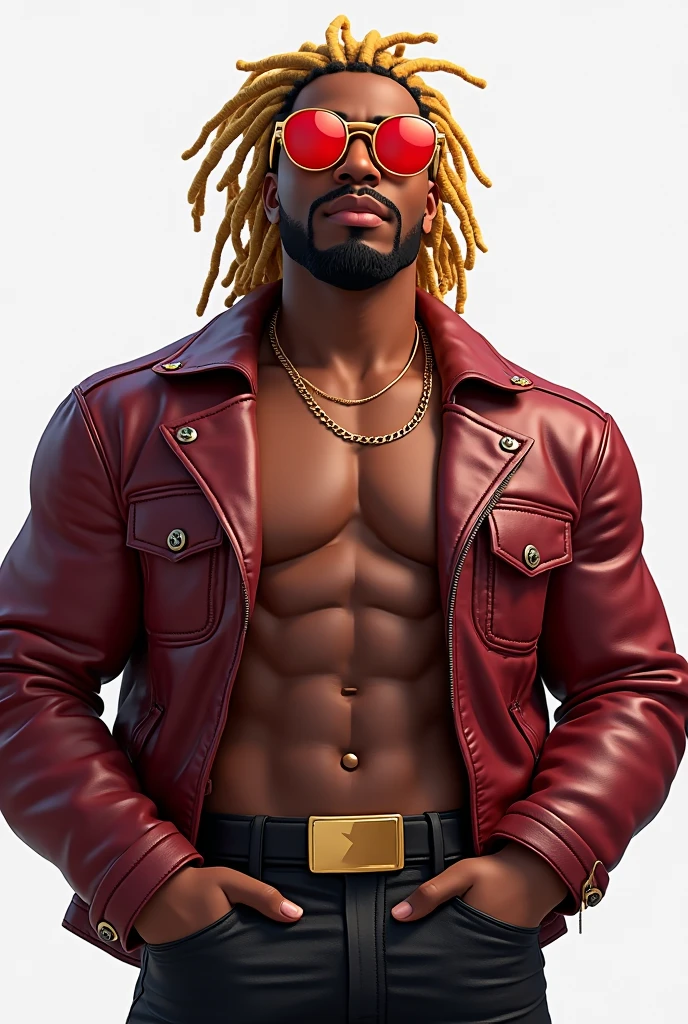 a black man with a big afro,  best quality, looking at viewer,  <lora:sf6sdxl:0.7>, sf6sdxl,  game cg, street fighter, vibrant colors, sunglasses, yellow bodysuit, disco,