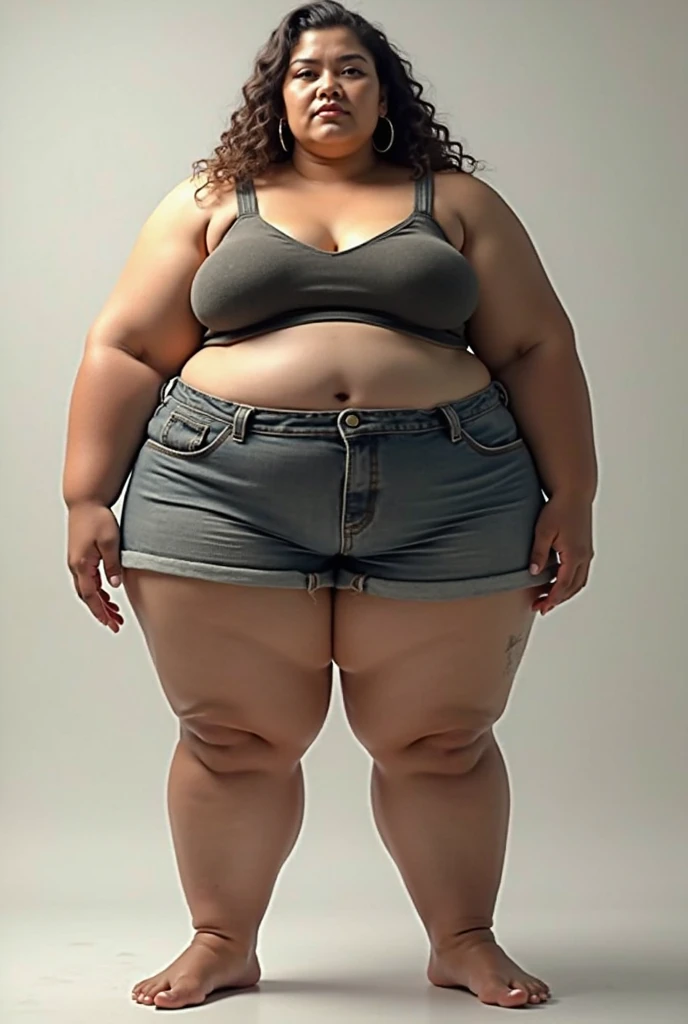 Put some top on it, less belly fat and fatten the rest of it a lot, more fat on the thighs accompanied by saddlebags and cellulite and a decline in the general state of beauty and self-care