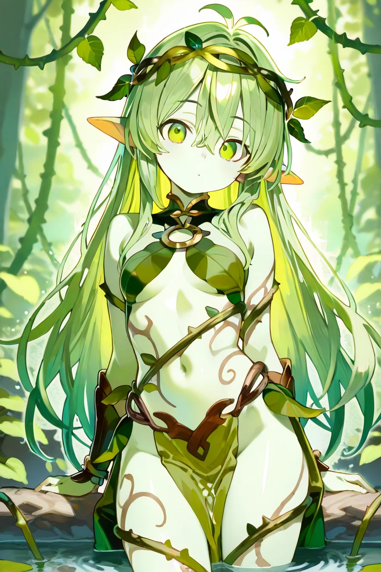 Green skin girl