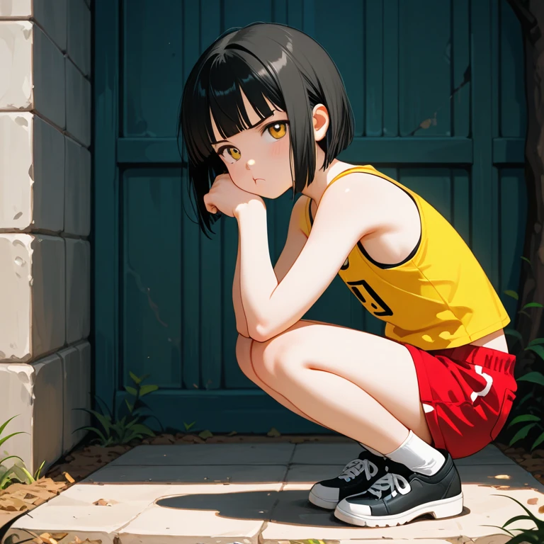 Masterpiece, Best Quality, One Boy, , Shorts, White Socks