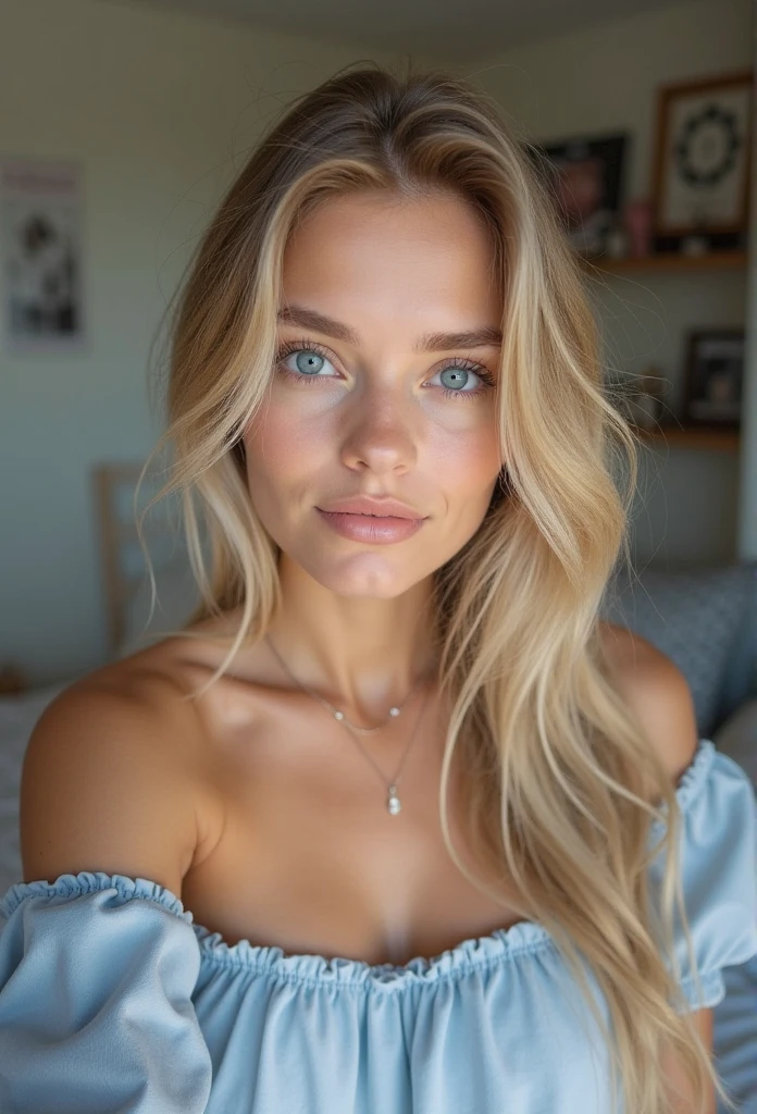 (Helen Lovista) Photo of a beautiful beautiful woman, 24 ans, perfect fit body, gros Yeux bleus , long messy windy blonde hair, Yeux verts, Visages blonds reflets,  Detailed seductive eyes, porter une blouse sociale, drinking coffee, Mocachino, with blurred background, Chef-d&#39;Work of the highest quality, photoreallistic, Detailed, 8k, Hdr, faible profondeur de champ, broad light, high contrast, contre-jour, fleurir, Lueurs lumineuses, aberration chromatique, mise au point nette, photo couleur RAW