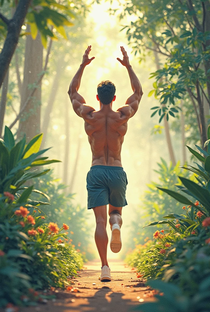 You're a yoga teacher in Costa Rica and need to post an Instagram image of a man doing Crow Pose, instructed by a yoga teacher, at Parque el Bosque at 8 am.