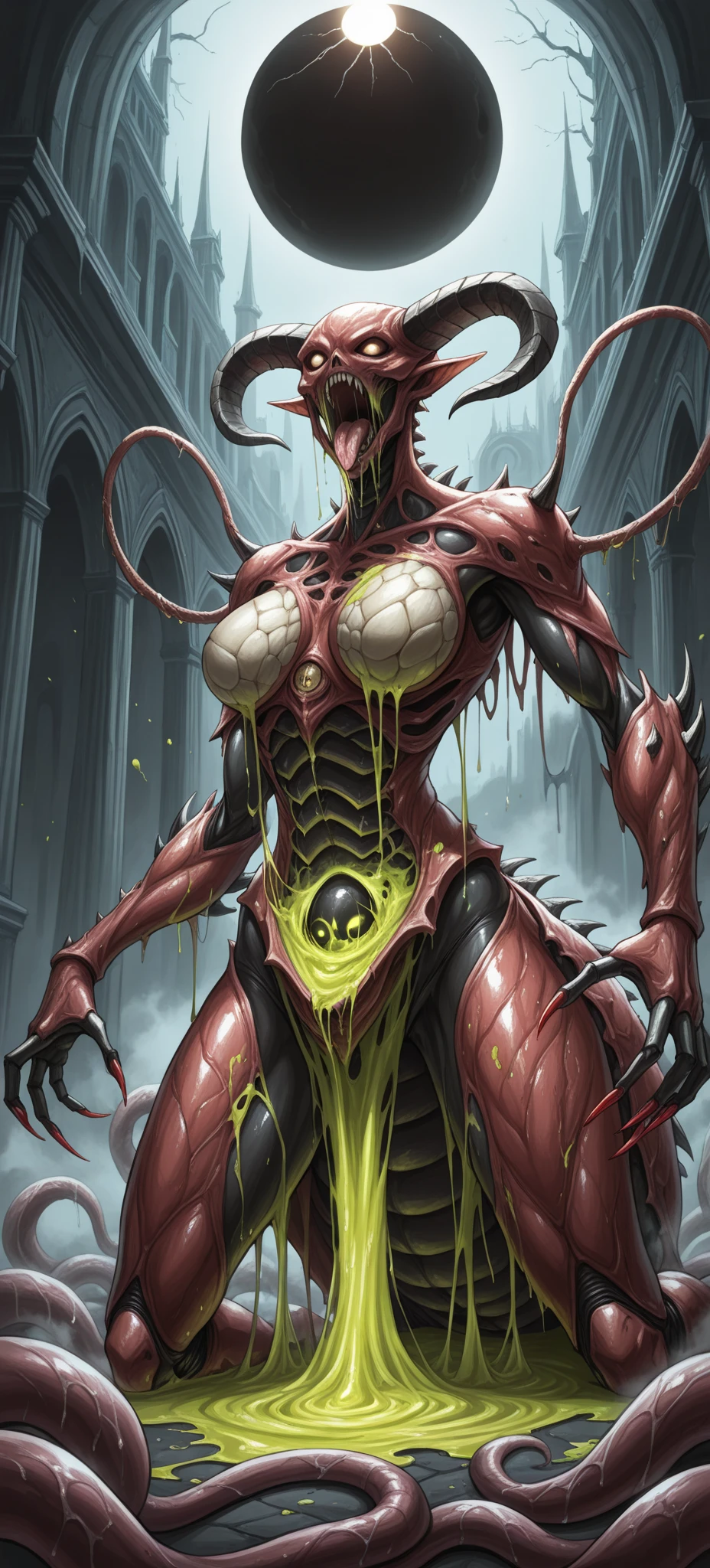 (body horror:1.4), (biomachine:1.3), (bloody:1.2), living being, (colorful:1.2), Hans Giger, many hands, (zentangle:1.2),
oil on matte canvas, sharp details intricate, highly detailed, digital painting, rich color, smooth, sharp focus, illustration, Unreal Engine 5, 8K, art by artgerm and greg rutkowski and alphonse mucha
(masterpiece,detailed,highres:1.2),