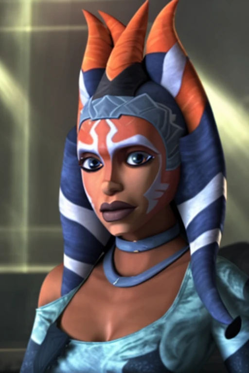,Close-up of a person wearing a star wars mask, Ahsoka Tano, portrait of Ahsoka Tano, from the mandalorian (2019), in the star wars sequels, Tessa Thompson inspired, Ray, Tessa Thompson, Star Wars Screenshots, portrait of ororo munroe, Wakanda, Ariana Grande in Star Wars