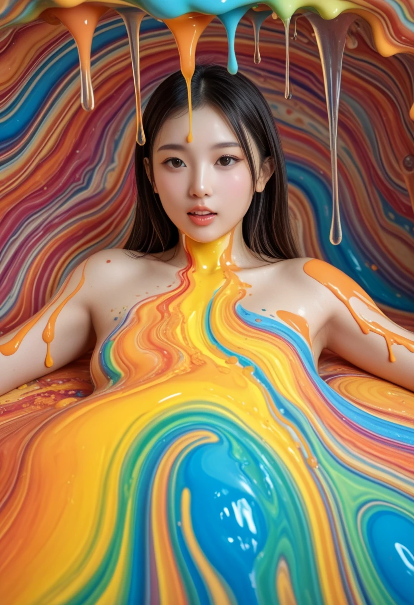 8k resolution, Ultra-realistic, Ultra-detailed, Korean idol, (8 girls:1.1), (6 girls:1.2),(10 girls:1.3),(5 naked girls:1.4),fully naked girls, in bed, spread legs, showing pussy, with cumm