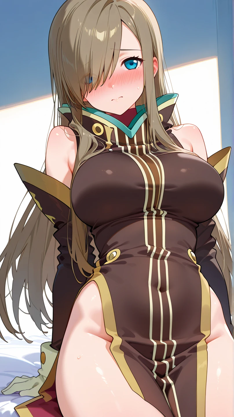 (Upper Body:1.3),Medium Shot,anime,masterpiece,gravure, 8k,Realistic, Beautiful woman,An elegant and mature elven woman, Elf Ears,blue eyes, Put your arms behind your head,(美的animeの目:1.3),Large Breasts,Blonde, Black bodysuit, smile,Beautiful breasts,8K resolution, High quality CG, Beautiful CG, Soft Light,View your viewers,(24-years-old),
