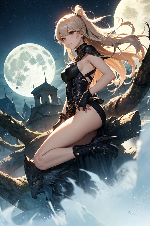 anime - style image of a woman in a red cape and a black caper standing in front of a group of wolfs, wlop and sakimichan, by Yang J, trending on artstation pixiv, guweiz on artstation pixiv, fanart best artstation, guweiz on pixiv artstation