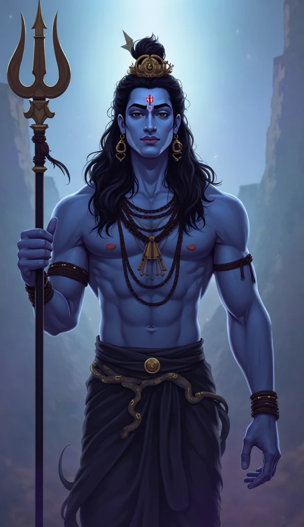 Lord Shiva(blue) standing
