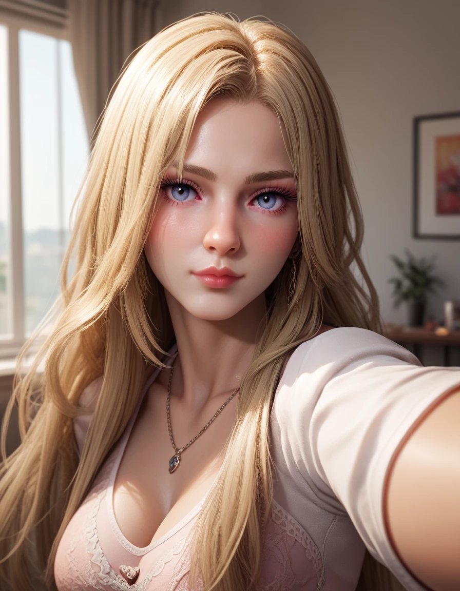 Huge breasts,valley,Long Hair,bangs,blonde(Hair on one eye:0.8),Beautiful older sister,30 years old,Female doctor,nurse,white,close,Sweat,Glowing Skin,sexy,Sexy smile,hospital,Health Room