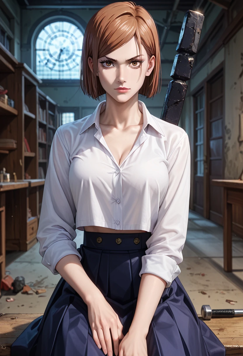Hyper realistic super detailed sexy Ochaco Uraraka, NSFW, Very detailed, expressions faciales sexy, seductive facial expressions, [:(Face detail: 1.4): 0.4], 16K resolution, 4k resolution, dinamic lighting, High definition resolution, (sexy pose, Position attrayante), (hyper realistic: 1.4), (back light: 1.2), (sun light: 1), (pleine hauteur: 1.8),(contrasting background: 1.5), (Anatomy of the hyperrealistic arm), (Hyperrealistic anatomy of the legs), (peau propre), (lighting cinematic: 1.7), (intime), (Technologie NVIDIA RTX Ray Tracing), (Anatomy of the hyperrealistic arm: 2), (Ventre plat parfait), (image couleur), Create a work in 4K resolution, Ultra-realistic and extremely detailed featuring Ochaco Uraraka with a provocative style. Ochaco Uraraka is the central character of the work, connue pour son charisme captivant et son apparence audacieuse. Elle se tient dans un environnement de classe typique, surrounded by desks and blackboards.

Ochaco Uraraka a une apparence saisissante. She has an attractive silhouette and huge cleavage, avec des courbes provocantes qui mettent en avant son charme naturel. Son maquillage est audacieux, with bright red lips and piercing eyes. Can see lingerie

She is dressed in a provocative outfit that does not go unnoticed. Her blouse is slightly neckline and fitted, highlighting its silhouette in a suggestive way. She wears a short skirt that accentuates her shapely legs, and high heels that give him a confident gait. Ses bijoux sont accrocheurs, adding a touch of glamour to its appearance.