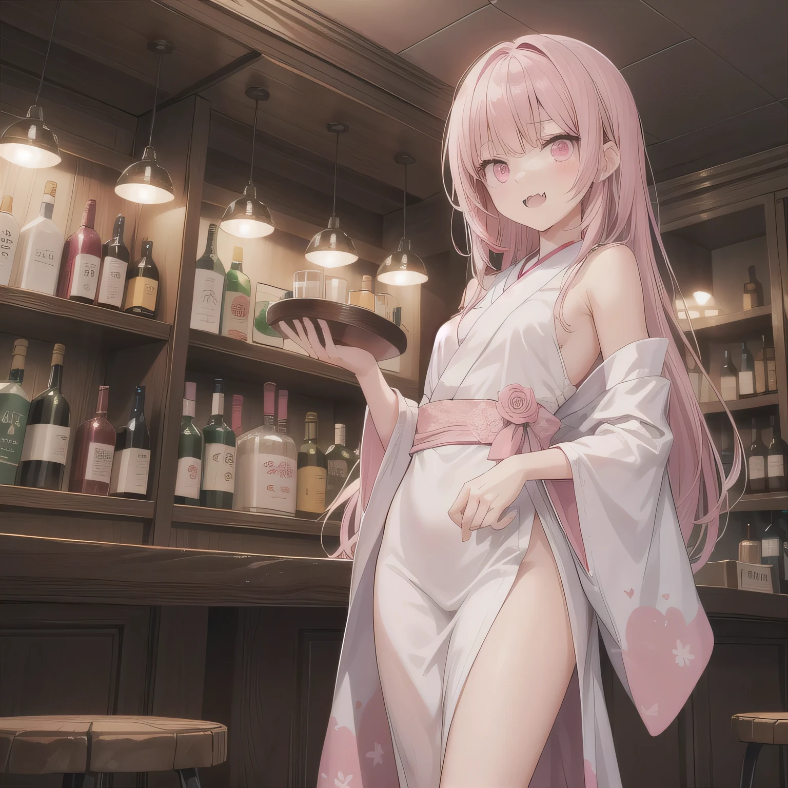 Young girl with pink hair, long twintail hairstyle, ((small bushy eyebrows)), wearing ta dress, loli(Zankuro) drawing style by zankuro artist, Zancrow style, image uploaded in R34, walking in the mall, flirty smile , suddenly having sex in public, ((doggy style sex)), ((public sex in a restaurant)) naked ass in the male crotch, perfect anatomy, looking front