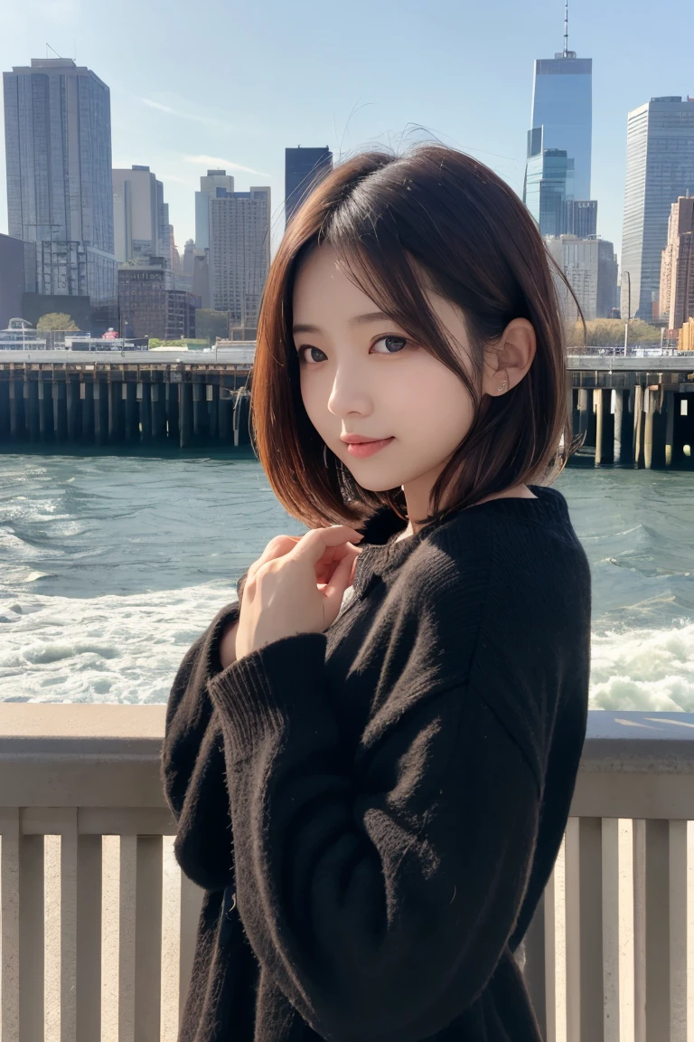 <lora:anikaauwu_sd15_512_128_64_v1:1>anikaauwu,1girl,looking at viewer, new years eve party fireworks in background, wearing a turtleneck sweater