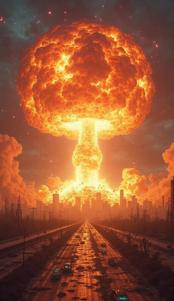 tilt-shift, digital painting, noon, scenery, "at the Transdimensional Atomic Bomb Detonation"<lora:EnvyTinyWorldsXL01:1>