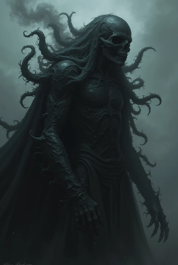 A living being of humanoid form, he has control over black magic, it&#39;s made of black smoke