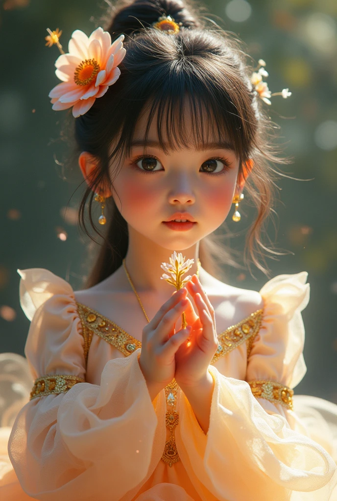 (Masterpiece),(Top Quality),(Super Detail),(Telegraph:1.2), ???, Cute, Smile, 2 8-year-old boys, 2 8-year-old girls, Troublemaker, sweat dripping from his forehead and flowers dripping from his heart. modern Koreans, black hair,