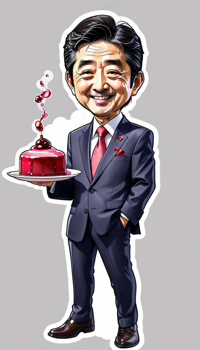 Evo Morales eating a cake