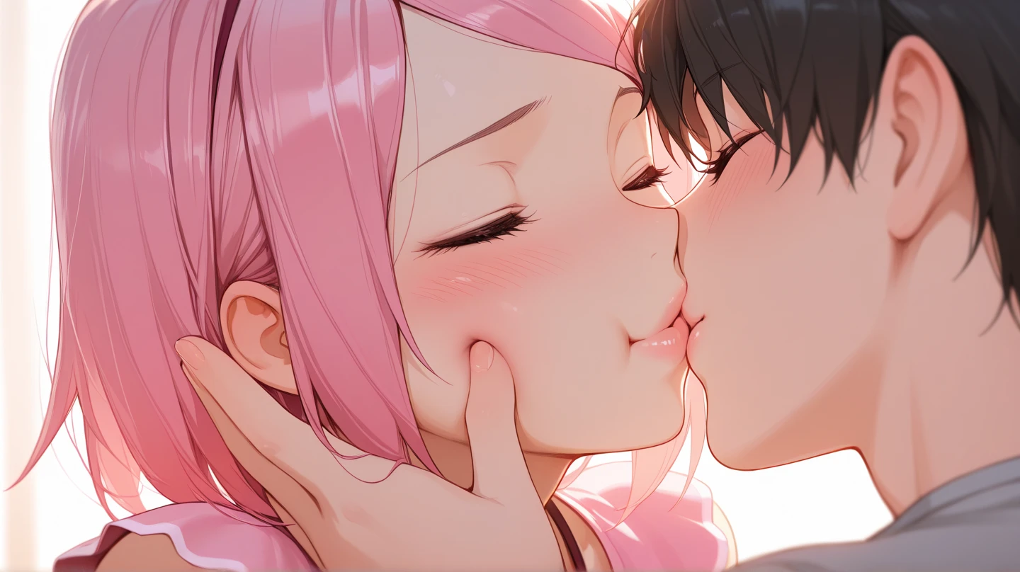 (Kiss:1.5) (lesbian:1.4) (2 girls:1.3), , detailed, high quality, 4k, 8k, (drooling milk:1.5) (blushing:1.2) (ahegao:1.3) (hands on face:1.5) tongue inside the other girl's mouth tongue inside the other girl's mouth