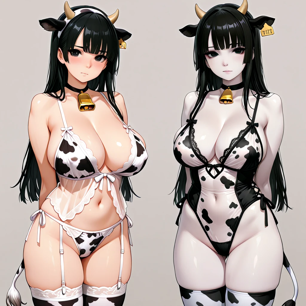 By bangs,Bare shoulders,bell,black glove,Black tights,(blue hair),Blushlush,Beautiful breasts,Chinese knot,the sleeve,flower knot,mitts,cow horn,long whitr hair,Look at the audience,middlebreast,Neckbells,tmasterpiece,black lence stockings,perfect bodies,high qulity,8K,A woman,full bodyesbian --auto