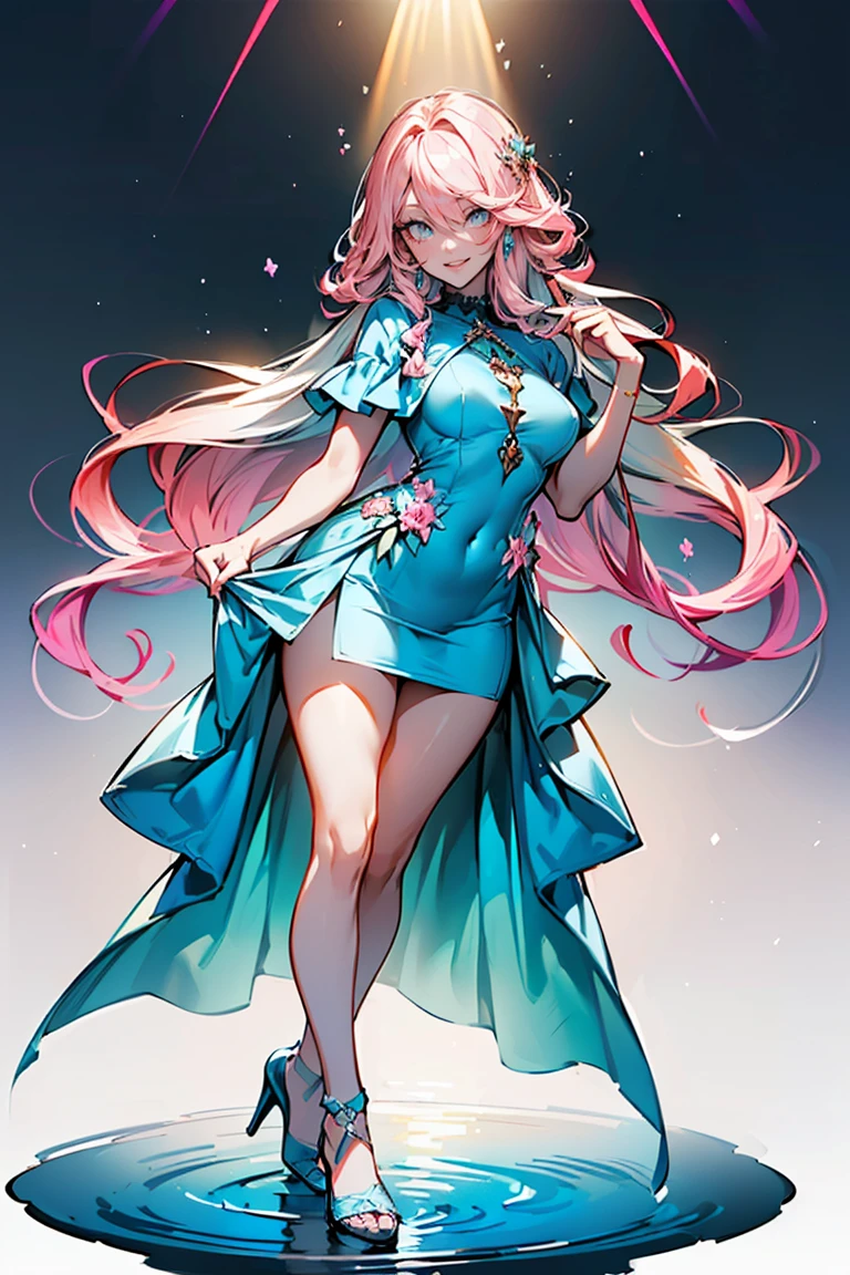 Best quality, masterpiece of A beautiful fantasy style painting of a beautiful vibrant giant Rose transforming into a beautiful nude woman, highly detailed, vibrant and colorful, colorful stardust, fantasy art style, cartoon vibrant, cute detailed digital art, colorful digital fantasy art, digital fantasy art ), glossy digital painting, pastel vibrant, cowboy shot or full body shot. NSFW.