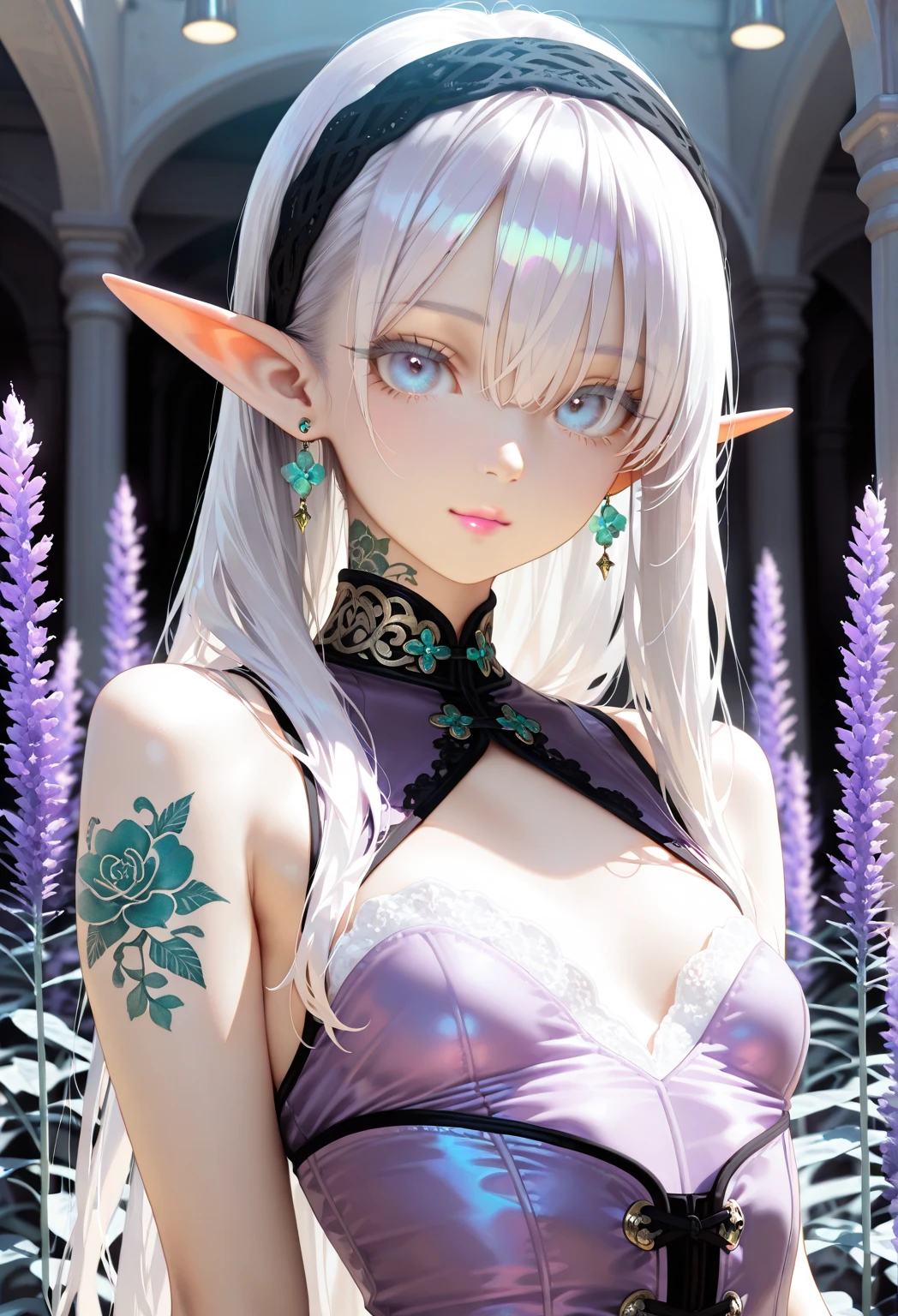 2 year old little girl and cute little dragon with silver scales， Detailed eyes， adolable， concept-art， 复杂， highly detailed digital painting， Smoothness， tack sharp focus， illustratio， Amazing intricate details， Glowing filigree fantasy， A masterpiece of digital art， Center composition， perfect compositions， iintricate， Crazy detail for fine detail octane rendering， 8K， artsy photography， Arte conceptual fotorrealista， Soft natural volume The ideal light for movies， tmasterpiece， oil on the canvas， 复杂、ellegance、highly detailed digital artwork，neck tattoos，tattoos on the arms