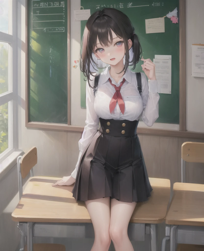 ((masterpiece, Highest quality, Absurd, High resolution, Very detailed, High resolution, Very nice 8K CG wallpaper)), 1 Girl, alone,Puffing out hteeth cheeks in anger、(Wave:1.1), Red eyes,Sidelong glance、((Animal Food、 Animal Hats、Animal Headgear、Rabbit Food))、Uneven bangs, hair ornaments、:teeth,Small breasts, ((Primary school students:1.8))、Animal Dress、smile、Tucked up,Clutch your chest,hair ornaments、Pasture,spring、 Baggy sweater, Knee socks, Cosplay Girlfriend、younger sister、 Underclassmen, classmate, Nice hands, Perfect hands,A quick panty shot、Middle Long Shot