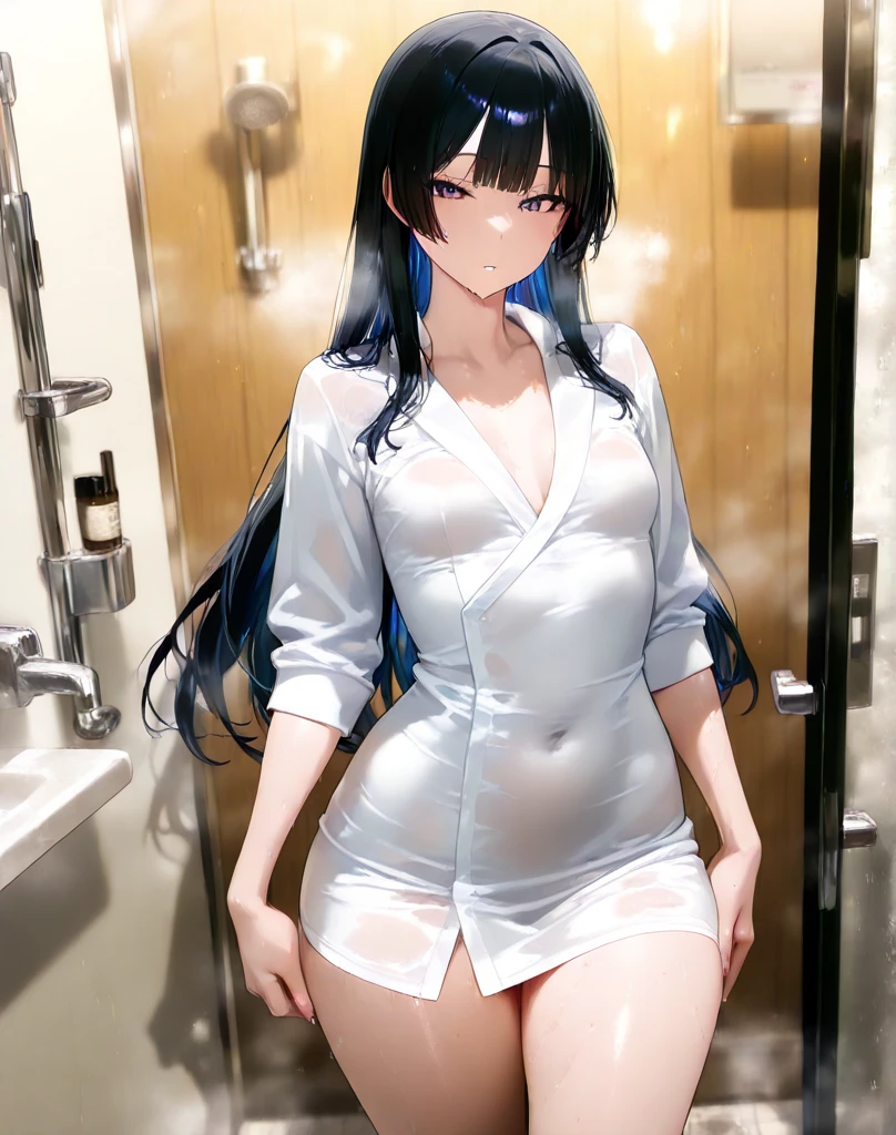 (masterpiece, best quality:1.2), 1 woman, alone,standing_divided, (white space with nothing), (((Lori))), Thigh-high sock boots, (((ahegao))), flushing, looking at the viewer, ((face))
black long hair, Enamel latex miniskirt, pussy,, (((large erect nipples))), (((Very slender waist))), (short height), , (((Stand with your legs wider than your shoulders))), (((whole body)))