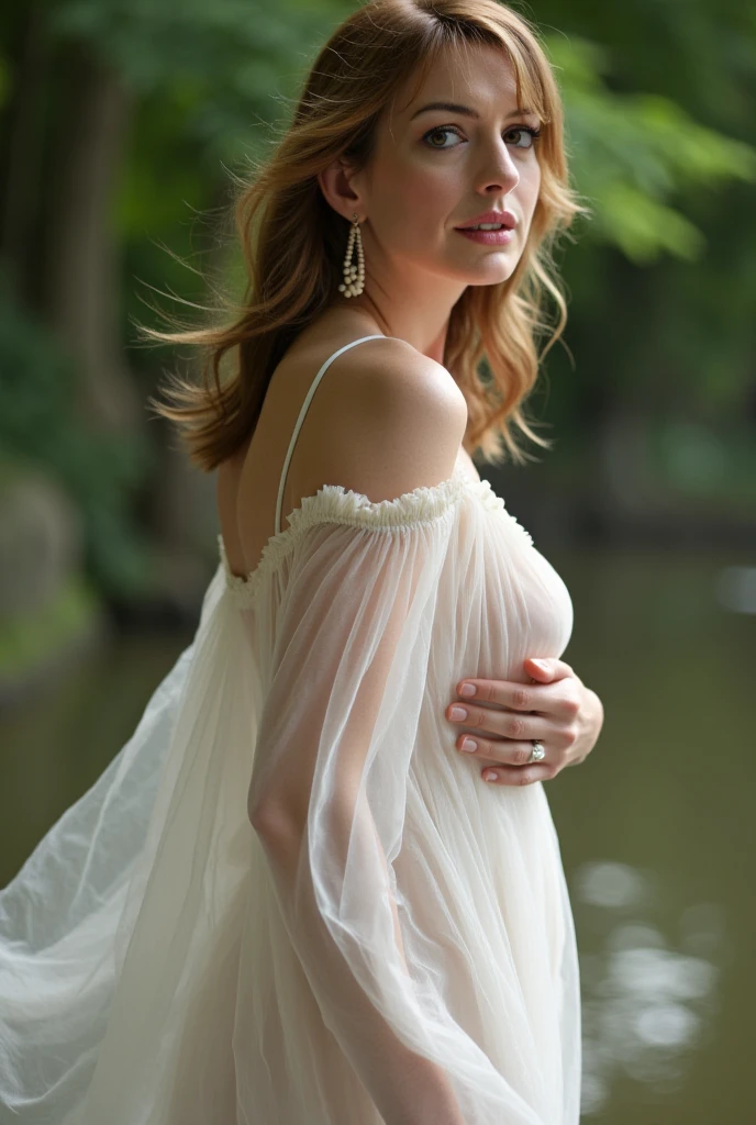 (Full-length portrait of Cate Blanchett as Galadriel bending over) (skirtlift)(showing off her panties), (in a long white elven dress with long sleeves, intimate, detailed: 1.3), (panties: 1.3), (very detailed face: 1.4), (forest in the background: 1.2), (8K, UHD, DSLR, high quality, cinematic lighting, bokeh), (dramatic, award-winning photography, incredible masterpiece: 1.3)
