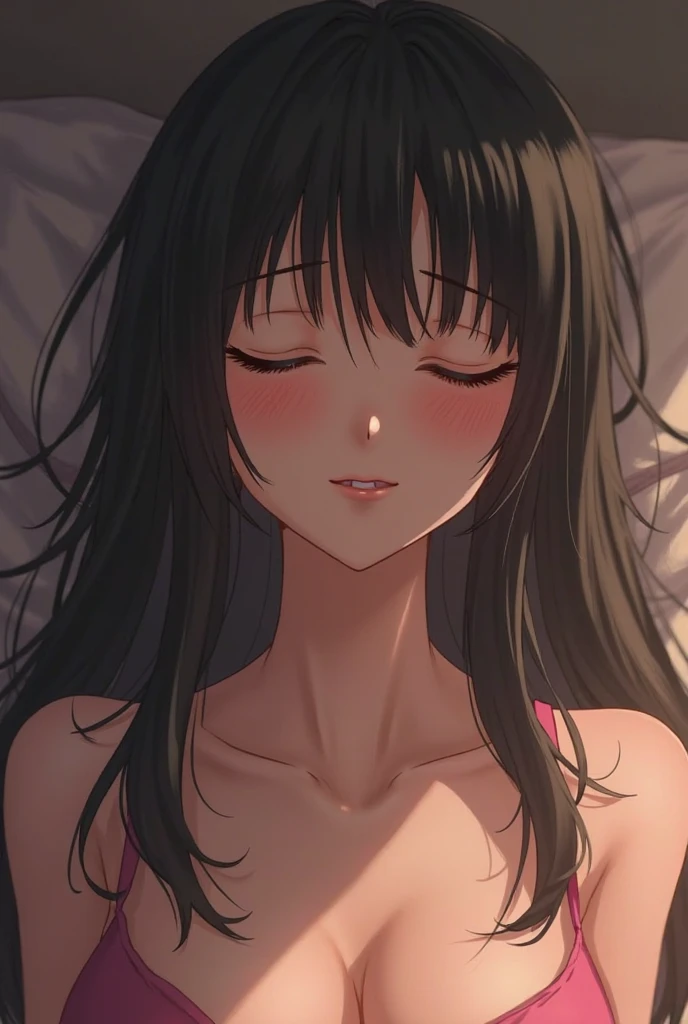 anime girl with long black hair and white shirt with gold earrings, albedo from the anime overlord, albedo from overlord, zenra taliyah, official art, anime visual of a young woman, detailed anime character art, portrait knights of zodiac girl, detailed key anime art, detailed digital anime art, black - haired mage, detailed portrait of anime girl are awaken in the bed