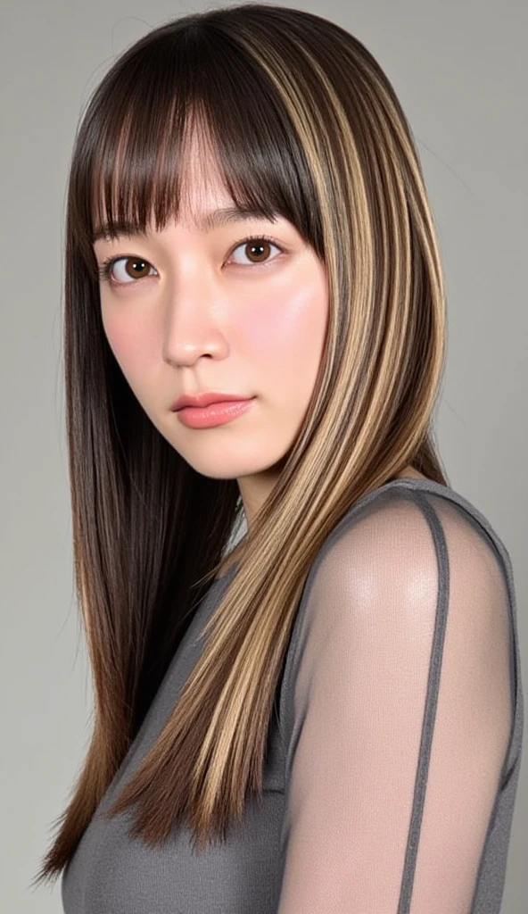 (masterpiece: 1.3), (8K, Realistic, RAW Photos, Highest quality: 1.4), (One girl), Shallow depth of field, Focus on the face, Soft Focus, Beautiful Face, (Backlight: 1.5), (Surroundings: 1.3), (Realistic Face), (Brown Hair, Medium Short: 1.3), Gentle wavy hair, Hair blowing in the wind, Realistic eyes, Dark brown pupils, Pupil highlights, Beautiful details in the eyes, (Plenty of natural light), (Realistic Skin), Beautiful Skin, Stylish clothing、clock, thin gold chain necklace, thin gold chain bracelet, bag, Bright flat pale wall and empty background, Absurd, Charm, 超High resolution, Ultra-realistic, High resolution, Golden Ratio, Full body of a walking person, The gesture of raking hair with your hands, Sit on a chair
