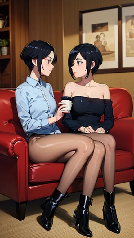masterpiece,(Perfect Anatomy:1.5), pov , highest quality, (a lady:1.5), slender, leggy, Seductive, short hair, brown hair, (wear a white long sleeved shirt:1.5), white bikini panties , Perfect hands, Perfect body, reclining, lying on a sofa, throw her legs over the sofa, leg up , shirt lift, (barefoot), looking away, ((Exquisite detail)), Very finely crafted fingers(((10 fingers))), (((two legs))), (full body showcase), (Show your whole body), (no background), (No logo) , high resolution, see her private part , telephoto lens, parted lips,