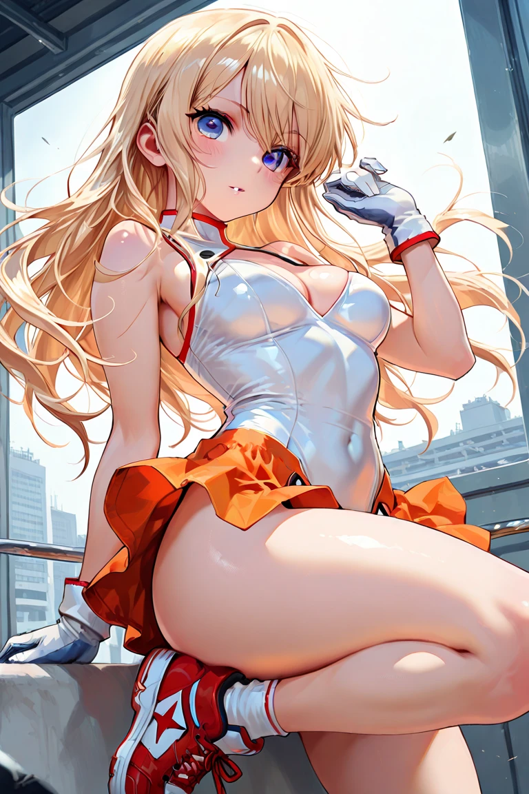 8k, masterpiece, original photo, best quality, Realistic, Extremely detailed CG unified 8k wallpaper, Depth of Field, Light, 镜头Light晕, Light线追踪, (extremely beautiful face, Beautiful lips, beautiful eyes), Intricately detailed face, ((Ultra-delicate skin)) 1 girl, in the darkness, Deep Shadows, Beautiful Asian girl, ((Looking at the audience)),(big Smile), (Blurred background), midnight, (pretty girl), earrings, bracelet, necklace, Clear eyes, (Pale skin), face forward, (big eyes), (Looking at the audience), Large Breasts ,((Smile)), roof, 昏暗的灯Light, ((night)), city View, blue eyes, see through gown, robe, red pajamas, Open the breast, balcony, very slim, (medium ass), see through, Thick thighs, Open the breast, (Recumbent), focus on ass, naked