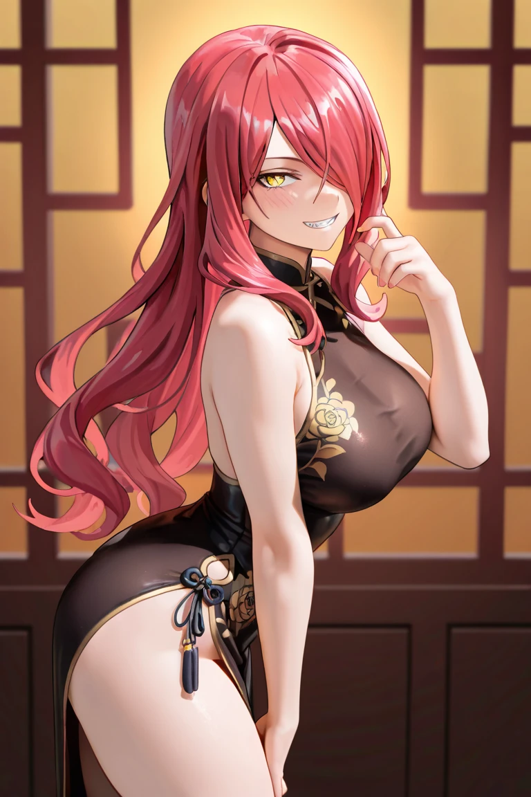 crotchless pants, 1girl, mai kawakami, blonde hair, hair ribbon, long hair, mole, mole under eye, ribbon, side ponytail, (purple eyes:1.2), , red_bra,o-ring top,strapless,underboob, jewelry, harem pants, armpits, , looking at viewer, arm up, choker, earrings, blurry background, navel, piercing, navel piercing, blurry, bracer,smile, standing, see-through, arm behind head, hoop earrings, collarbone, cleft of venus, , necklace, closed mouth, red pants, vambraces, indoors, stomach, red panties, armlet, arabian clothes, depth of field, dancer,NSFW,official art,extremely detailed CG unity 8k wallpaper, perfect lighting,Colorful, Bright_Front_face_Lighting, (masterpiece:1.0),(best_quality:1.0), ultra high res,4K,ultra-detailed, photography, 8K, HDR, highres, absurdres:1.2, Kodak portra 400, film grain, blurry background, bokeh:1.2, lens flare, (vibrant_color:1.2) (Beautiful,large_Breasts:1.4), (beautiful_face:1.5),(narrow_waist),(perfect hands, perfect anatomy)