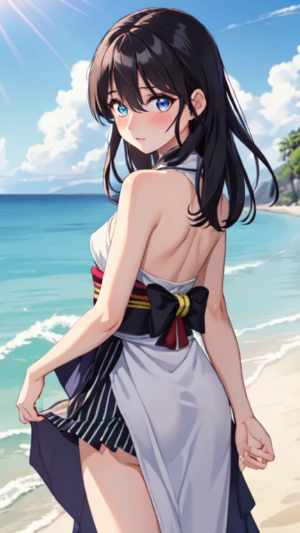 1girll,刘Mare,Bare legged,Bare shoulders,赤the feet,sandbeach,The bird,Black hair,蓝daysiee red in the face,Bow knot,pigtails,,with brown eye,Clouds,多云的daysies空,Condensation Trail,daysies,The clothes ar,the feet,full bodyesbian,Hats,horizon,Mare岛,knees,lake,lighthouse,long whitr hair,Look at the observer,mont,多mont的horizon,Mare洋,exteriors,palmeiras,sand,scenecy,Mare鸥,Mare,
