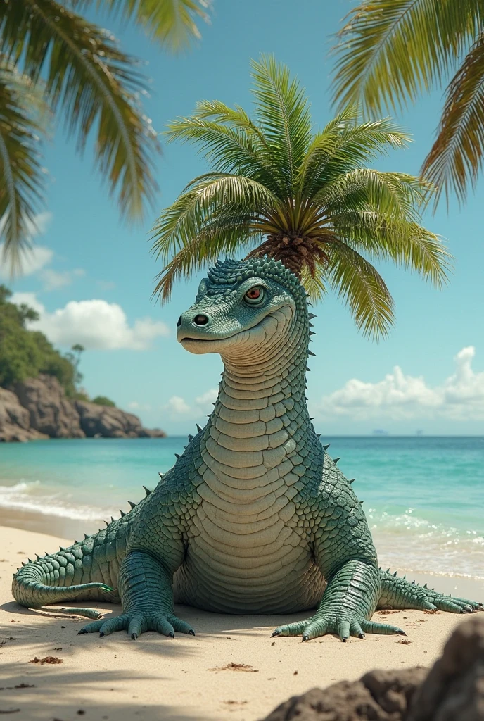 a group of sea animals sitting on top of a sandy beach, a surrealist sculpture, inspired by Tim White, magic realism, moebius. rich colors, david la chapelle, lizard legs, mexican desert