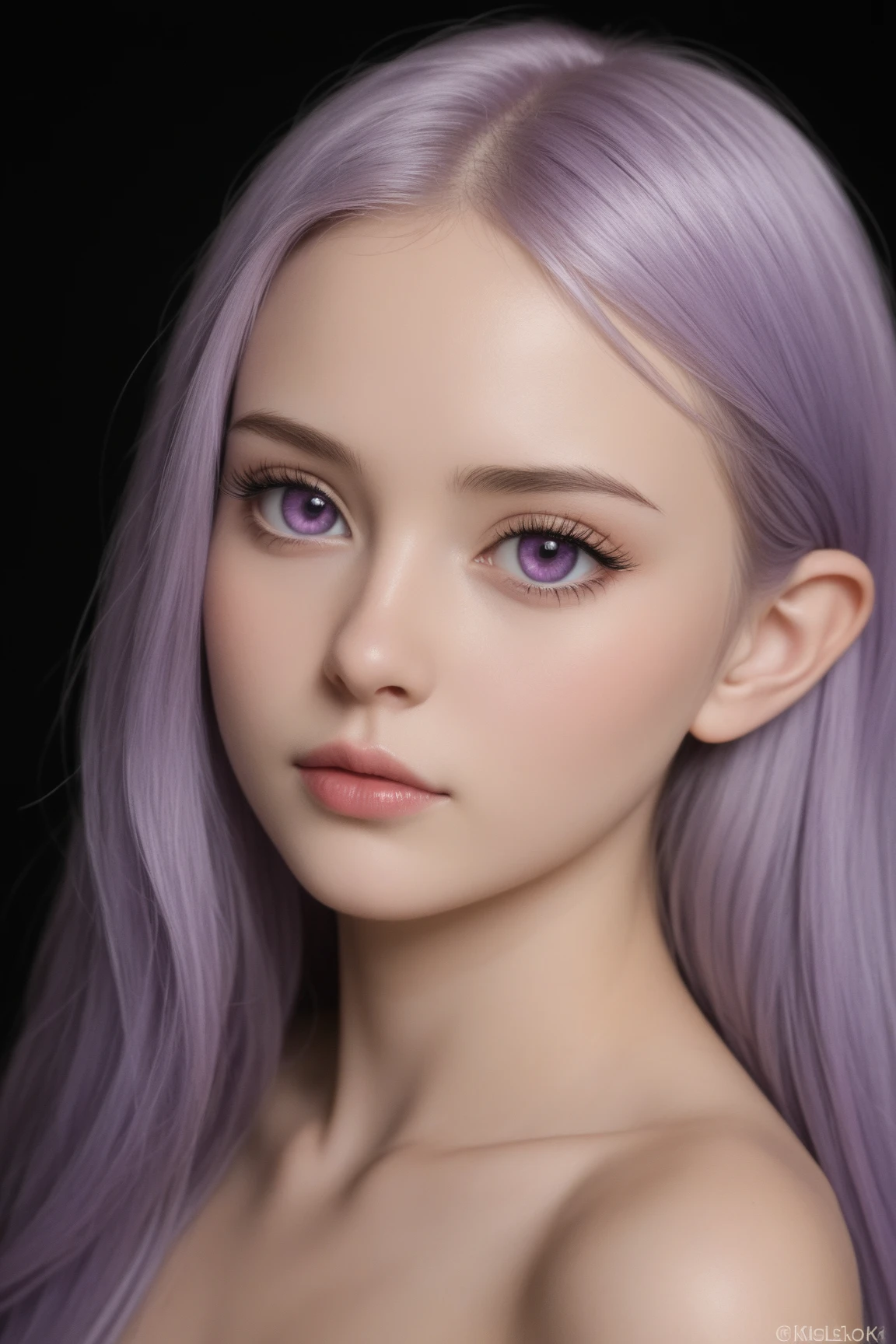 Portrait of Catwoman, anime catgirl, smooth soft skin, Fantastic Big Eyes, beautiful intricate colored hair, Symmetrical, anime wide eyes, Beautiful eyes, Soft lighting, Detailed face, By Makoto Shinkai, Stanley Ateg Liu, Phlegm sputum, phlegm, rossdraws, concept-art, Digital painting, looking at the camera in, 1girll