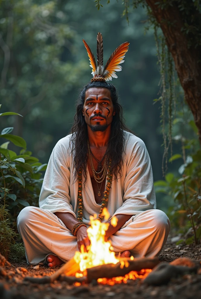 Heart being ripped out of an indigenous man&#39;s chest 
