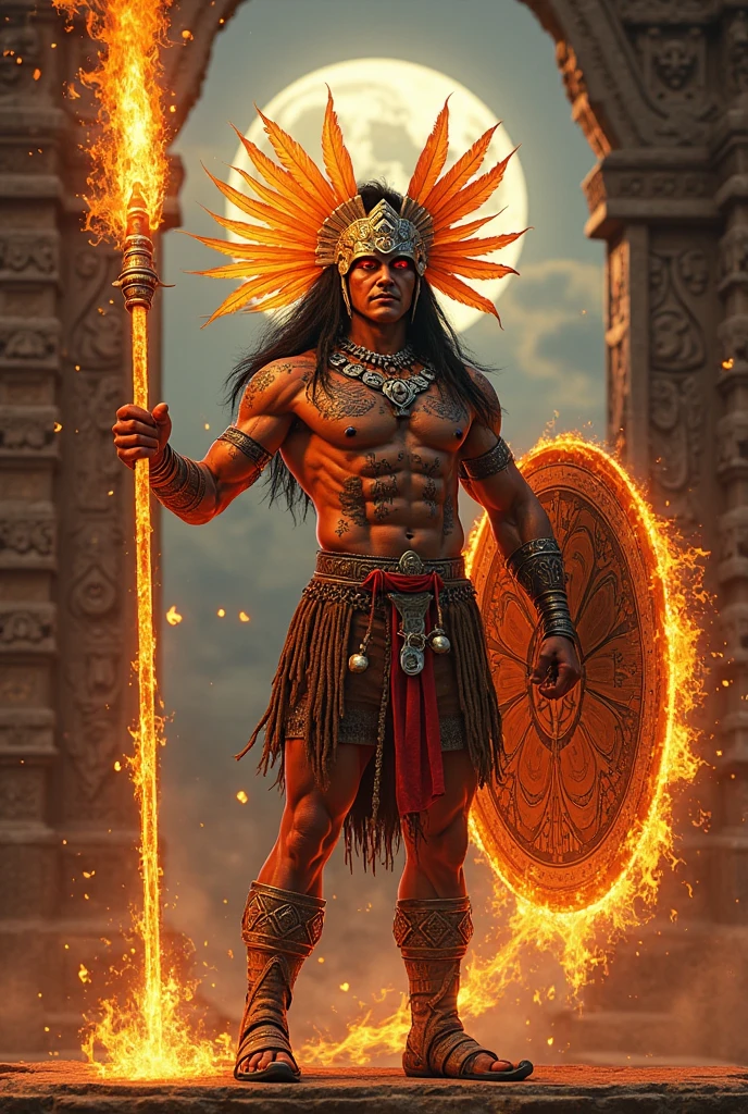 CREATE ME A WALLPAPER OF TOHIL MAYAN GOD