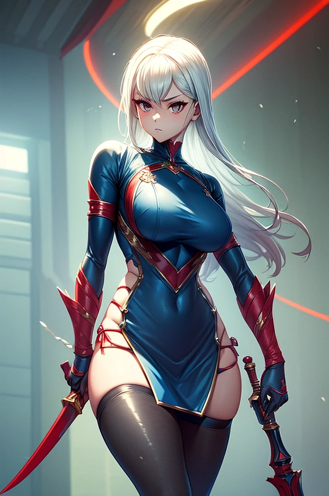 gorgeous, (masterpiece: 1.2), (best quality: 1.2), perfect lighting,beautiful woman, succubus, long white hair bangs black locks, student clothes, black eyes, black liquid tentacles, black liquid by body, realistic, textures, big chest, sexy, perfect anatomy, 8k, perfect hands,((masterpiece)), (best quality), (detailed), (1 girl), thighs, large breasts, armpits, standing