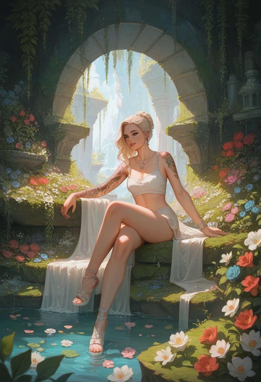Create a beautiful tree, tree woman With the torso with a feminine silhouette. a perfect body With green leaves. digital drawing, perfect face, glowing skin, 8k concept art portrait, dynamic lighting, super detail, detailed image, fractal complex background, alcohol ink drawing.beautiful woman, a woman with black and platinum and gold hair, with a colorful outfit and a black background with paint splatters, by Hirohiko Araki, Official Art, Unity 8K Wallpaper, Ultra Detailed, Masterpiece, Best Quality, (Zenredar, mandala, tangle, tangle), 1 beautiful Caucasian haired girl platinum and black and gold, Dynamic Angle, The Most Beautiful Form of Chaos, elegant, bright colors, romanticism, By James Jean, Gerhard Richter, Takato Yamamoto, Ashley Wood, atmospheric, ecstasy of musical notes, transmission of visible musical notes, Style Wtrcolor, wind blown, Masterpiece, Beautiful, ((watercolor)), Paint splatters, Intricate details. [drip: 0.7], Trending on Artstation, Rachel Walker, Style-Painting-1900, A beautiful nude woman completely covered in paint floating in a pool, beautiful lighting, beautiful large detailed eyes, Nirvana, relaxed, paint drips, Spirals of Paint, Paint Splatter, (Beautiful Swirls of Paint Swirls), by Jeremy Mann, By Sandra Chevrier, vivid contrasting colors, chromatic aberration, black background, Best Quality, (realistic: 1.2), (high contrast: 1.2), gold and silver and bronze decoration, forest goddess, beautiful caucasian girl close-up, beautiful goddess fused with forest and trees, black hair fused with platinum and gold, nude girl, beautiful visible pubic area, pink pesons, small breasts a the view, pond of water in the garden, tattoos of mandalas and flowers on the naked body, floating old clock, lamp, lantern,pond of water in the garden,beautiful visible pubic area, pink pesons, small breasts a the view,full body, Sakimichan art, oriental mandala tattoo, fractal background, silver and gold and bronze spirit, floating antique clock, antique lamp