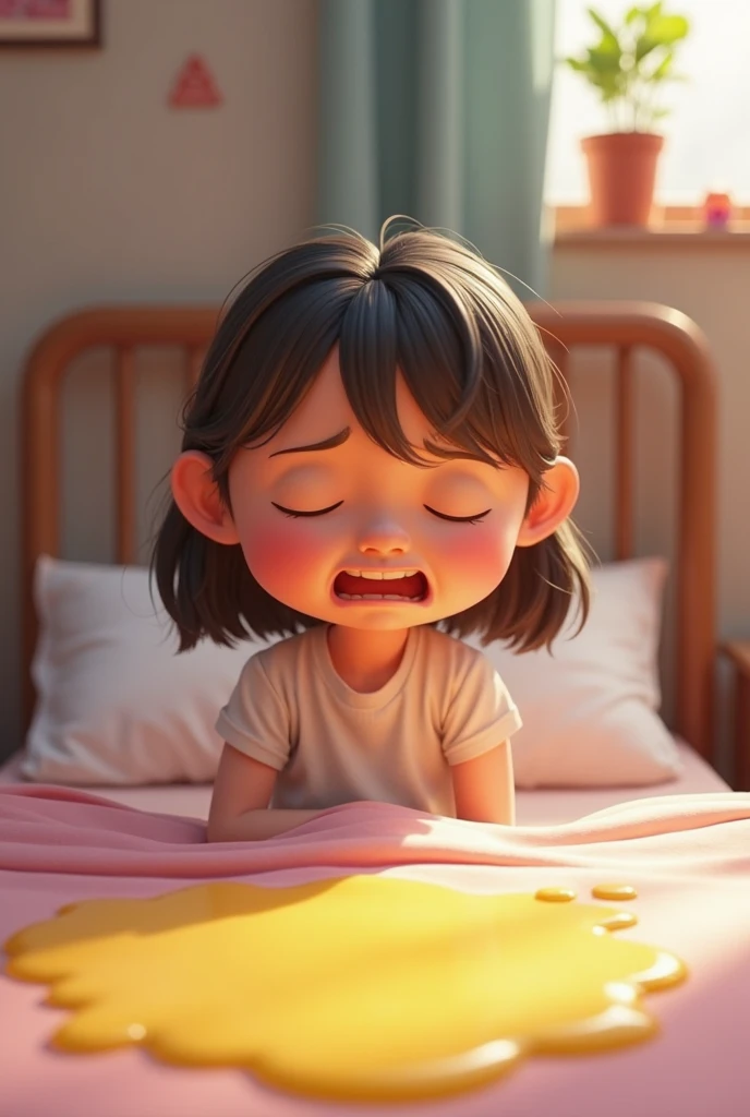 girl with stomach ache